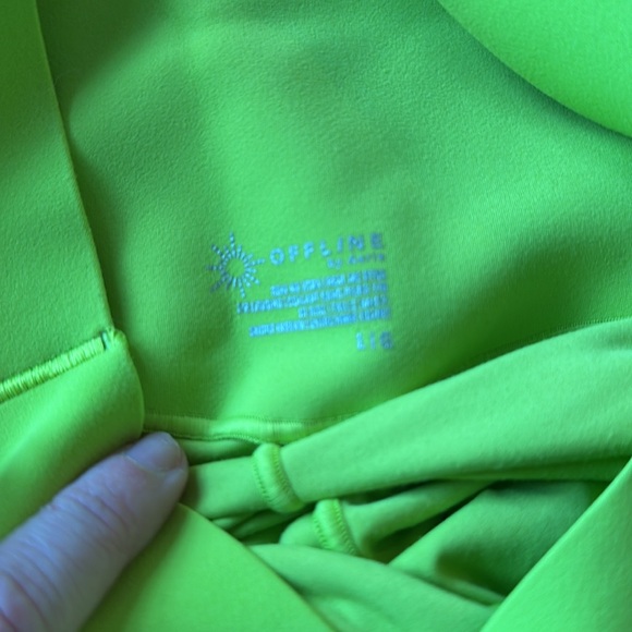 Offline by Aerie Real Me Xtra Hold Up! Legging in Lime Slush in Large Short - Picture 2 of 2